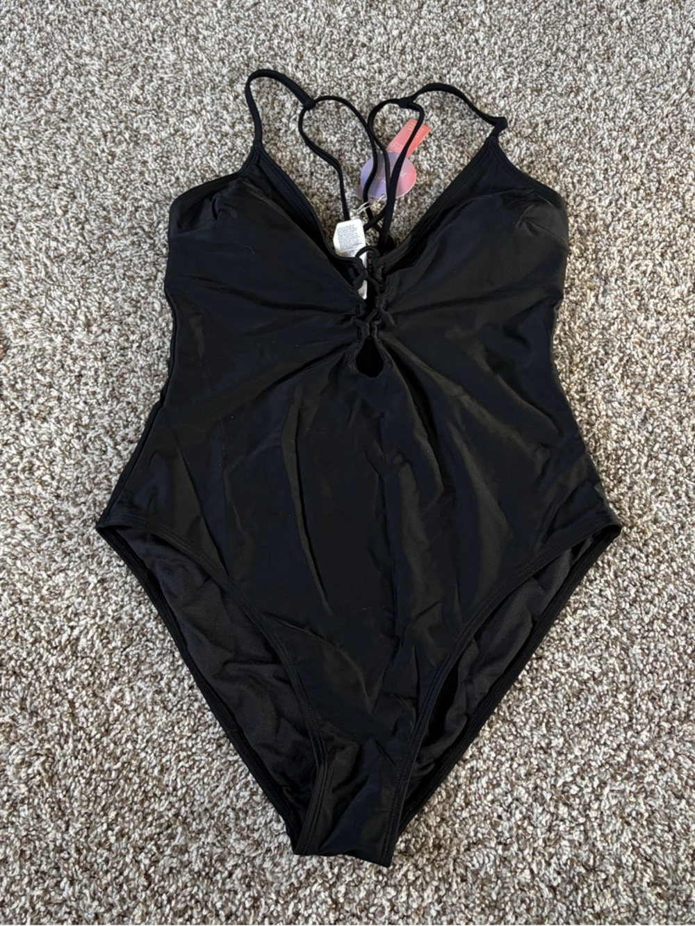 New With Tags Cupshe & Jojo Fletcher Black One Piece Swimsuit Size Medium